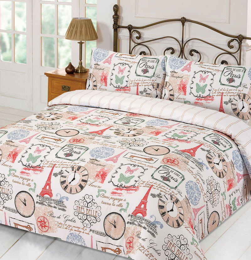 Parisian Design Pink Duvet Set