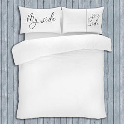 2 Pack Novelty Slogan White Pillow Cases