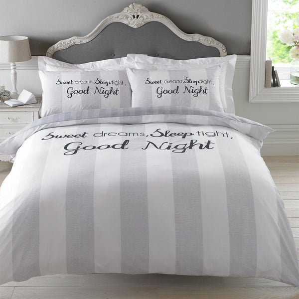 Sweet Dreams Grey Duvet Set