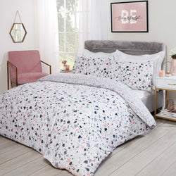 Terrazzo Geometric Blush Pink Duvet Set