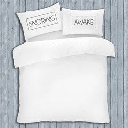 2 Pack Novelty Slogan White Pillow Cases