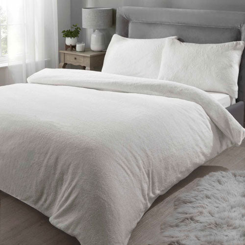 Luxury Super Soft Teddy Sherpa Cream Duvet Cover Set