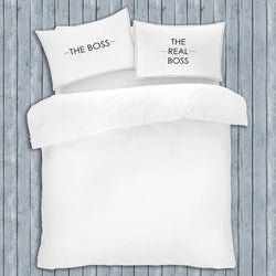 2 Pack Novelty Slogan White Pillow Cases