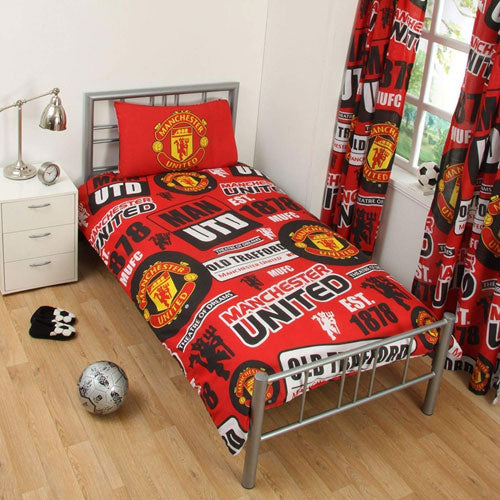 Official Manchester United Single & Double Size Duvet Set