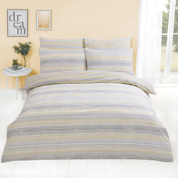 Speckle Stripe Design Yellow Duvet Set