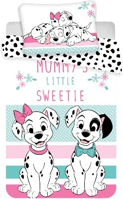 Official Disney101 Dalmatians Mummy's Little Sweetie Toddler Baby Duvet Cover Set