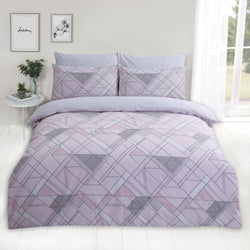 Abstract Lines Design Blush Pink Duvet Set