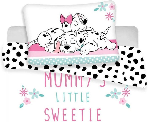 Official Disney101 Dalmatians Mummy's Little Sweetie Toddler Baby Duvet Cover Set