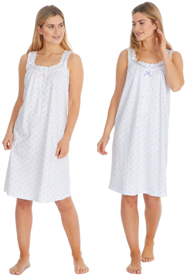 Ladies Cotton Sleeveless Nightdress by Forever Dreaming