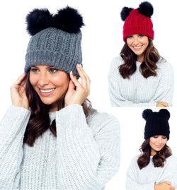 Ladies Bobble Winter Hats