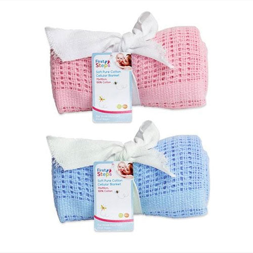 BABY SOFT PURE COTTON CELLULAR BLANKET