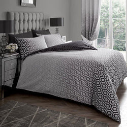 Luxury Ohari Ombre Grey Duvet Cover Set