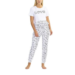 Frilled Hem Dalmatian Spots Pyjama Set Size XS - L