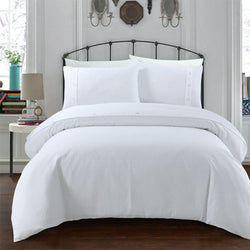 Waffle White Hotel Quality Luxury Duvet Set