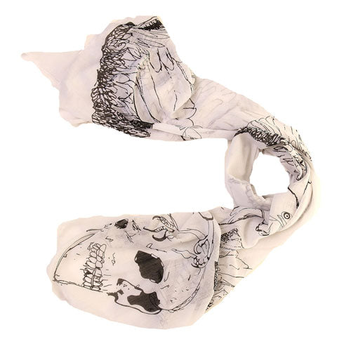 Ladies Scarf Printed Skull