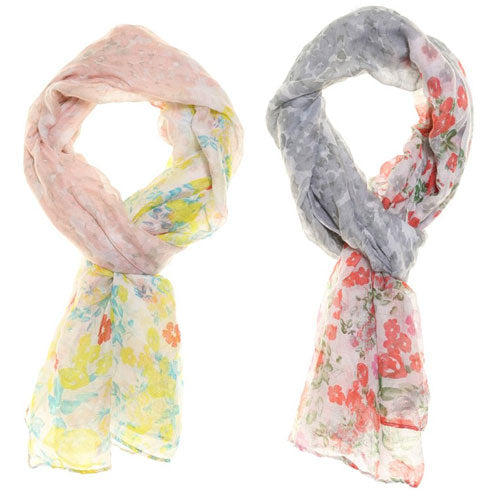 Fashion Scarf Multi Flower Print