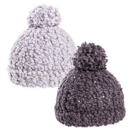 Ladies Popcorn Yarn Bobble Hat