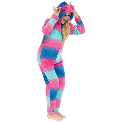 Ladies Unicorn Hooded Onesie All-In-One  Size 8 -22