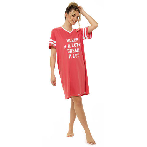 Ladies Jersey Sleep A Lot Varsity Nightie Size 8 - 22