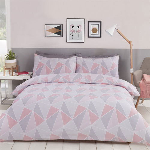 Leo The Home Pink Duvet Cover Set