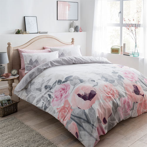 Faded Flowers Reversible Duvet Set