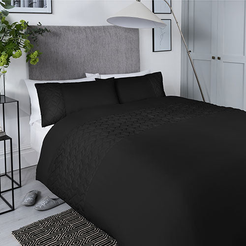 Pinsonic Cube Black Duvet Cover Set