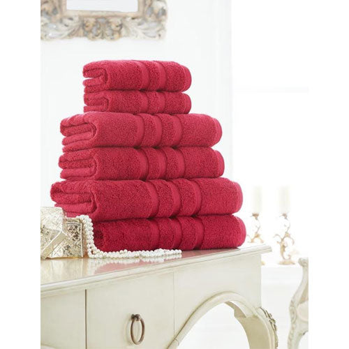 6 Pack Supreme Cotton Bath Sheets Electric Pomegranate