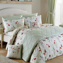 Floral Butterfly Print Duvet Set