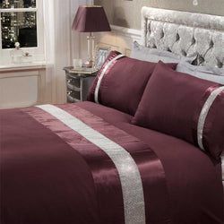 Sienna Diamante Sparkle Mauve Purple Duvet Set