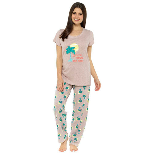 Ladies Palm Print Pyjamas Size 8-22