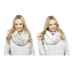 Ladies Soft Textured Snood Scarf Assorted