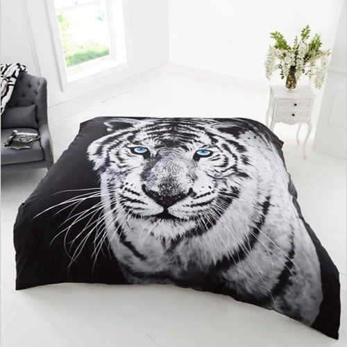 WHITE TIGER MINK FAUX THROW