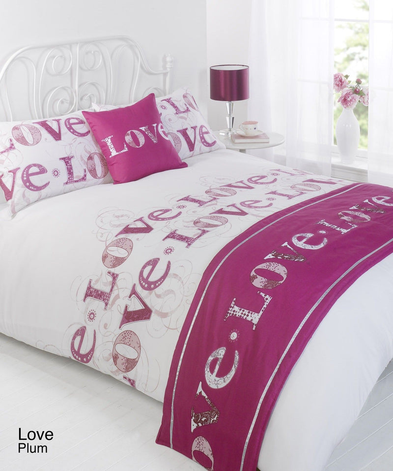 Love In Bed In A Bag Plum Duvet Set