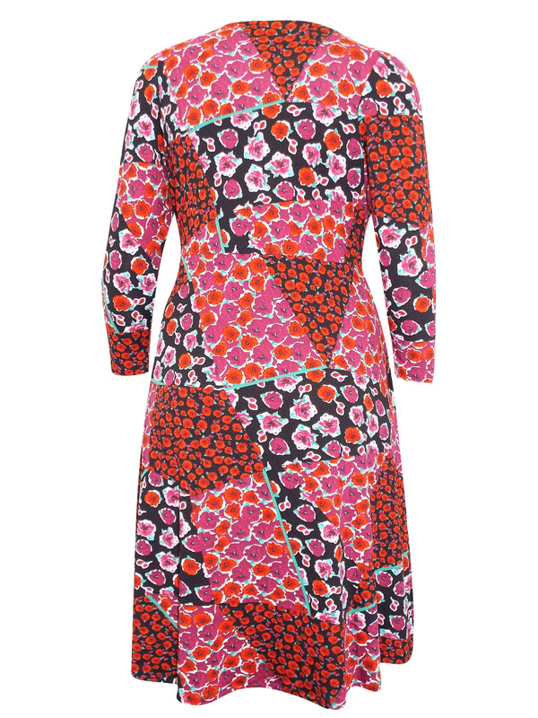 Floral Print Wrap Dress Plus Size 16 - 28