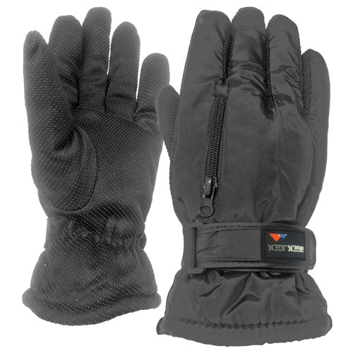 Mens Winter Sport Gloves With Gripper Palm Black