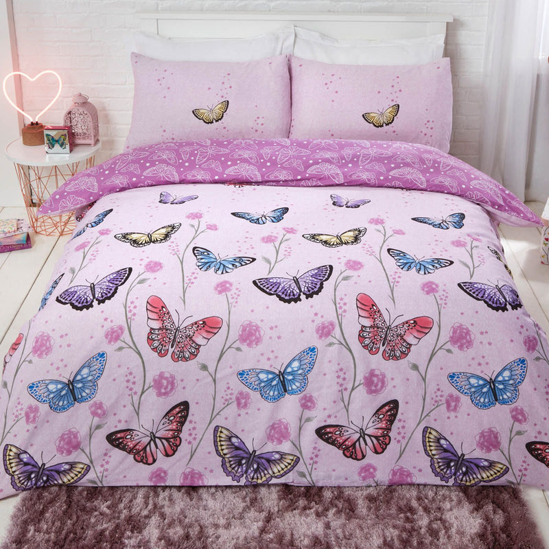 Butterfly Heaven Design Purple Duvet Set