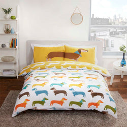 Sausage Dog Reversible Duvet Set