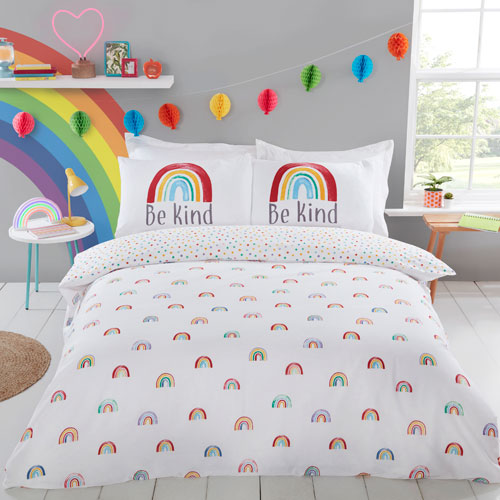 Rainbow Design Print Single & Double Size Duvet Set