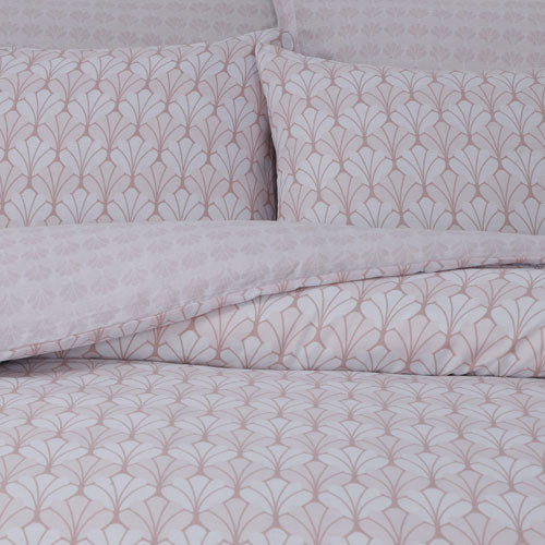 Scallop Blush Print Design Duvet Cover Set