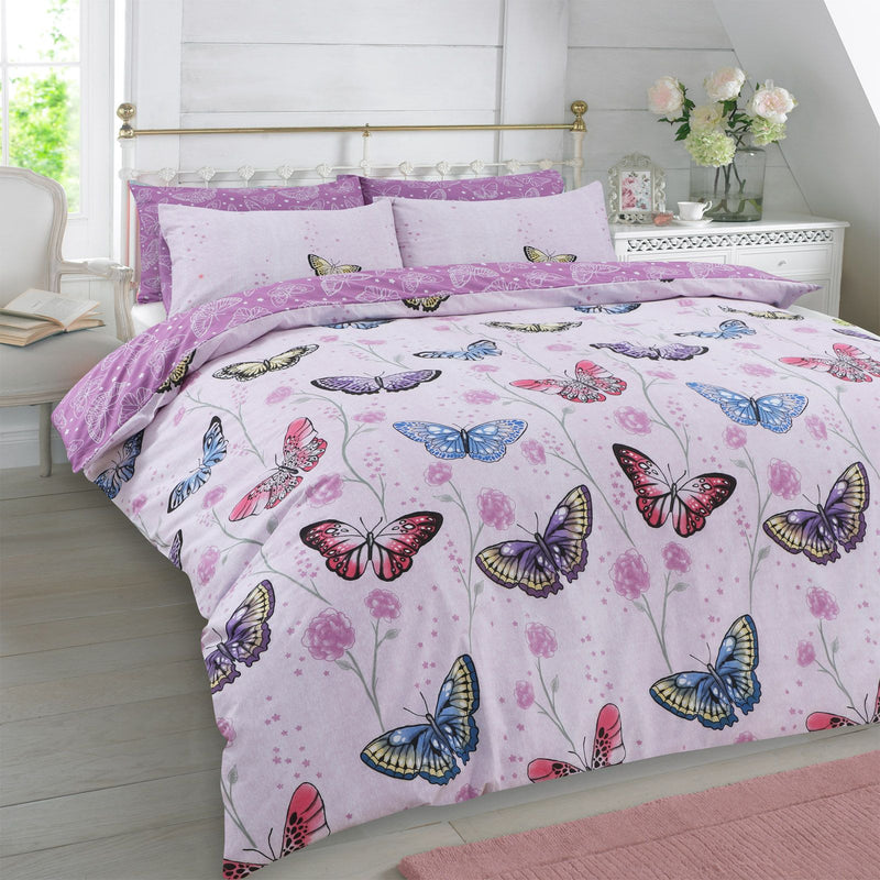 Butterfly Heaven Design Purple Duvet Set