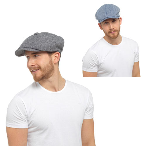 Tom Franks Mens 8 Panel Flat Caps