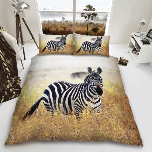 Zebra Field Reversible Duvet Set