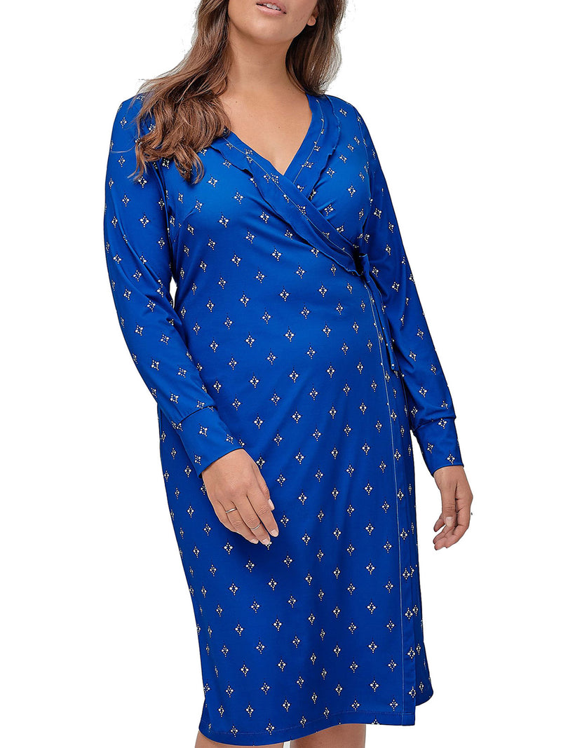 Printed Wrap Shaloma Dress Plus Size 20 - 34