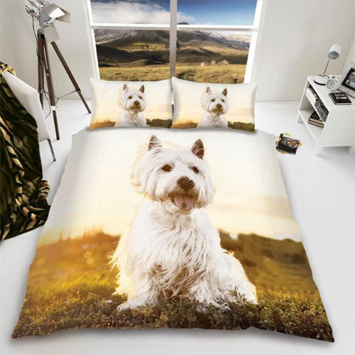 Westie Dog Reversible Duvet Set