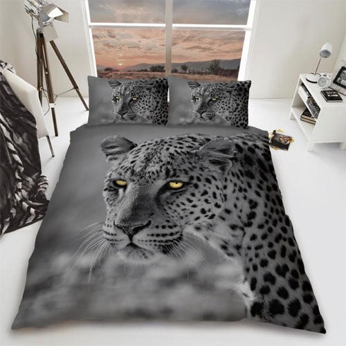 Leopard Big Cat Reversible Duvet Set