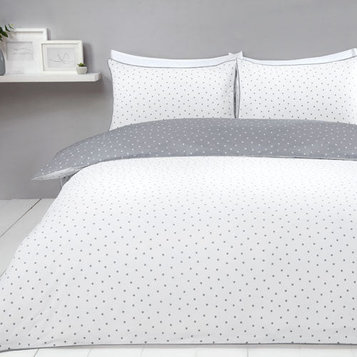 Mini Dots Grey Duvet Cover Set