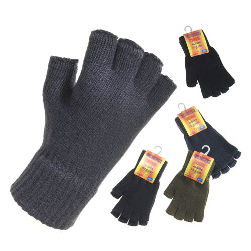 4 Pairs Mens Fingerless Gloves