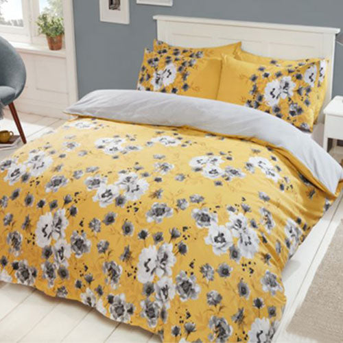 Floral Ochre Duvet Cover Set