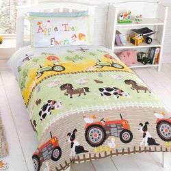 CHILDRENS FUN FILLED BEDDING APPLETREE FARM DUVET SET