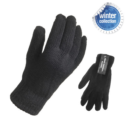 2 Pairs Mens Winter Thermal Gloves With Lining